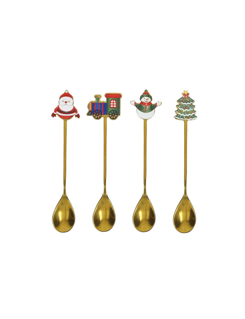 Cucchiaino Gold Sog Natalizi Ass Set 4 Pezzi Inox