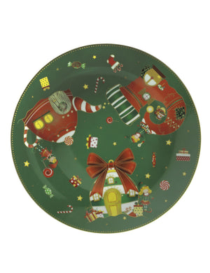 Piatto Portata Elfomagia Porcellana Verde