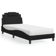 Letto Viana con Materasso Nero 90x190 cm in Similpelle 3208761