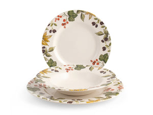 Servizio 18 pezzi tavola fruit of forest in etwear decorato. 