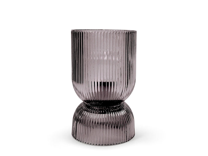 Lampada led lumia in vetro trasparente colore purple cm 11,5x18. 