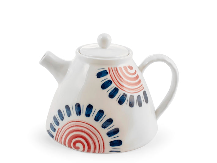 Teiera boho in porcellana decorata cc 1075.