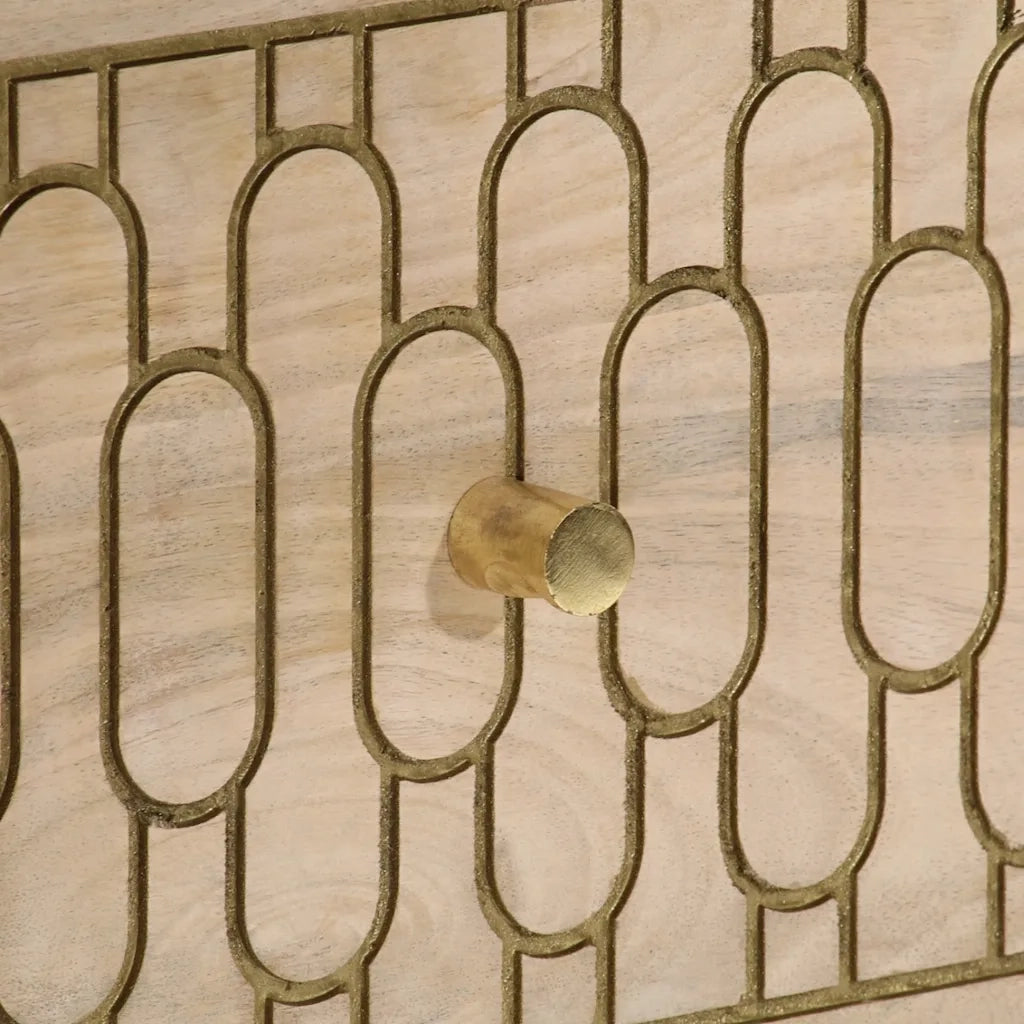 Credenza 60x33x75 cm in Legno Massello di Mango 358251