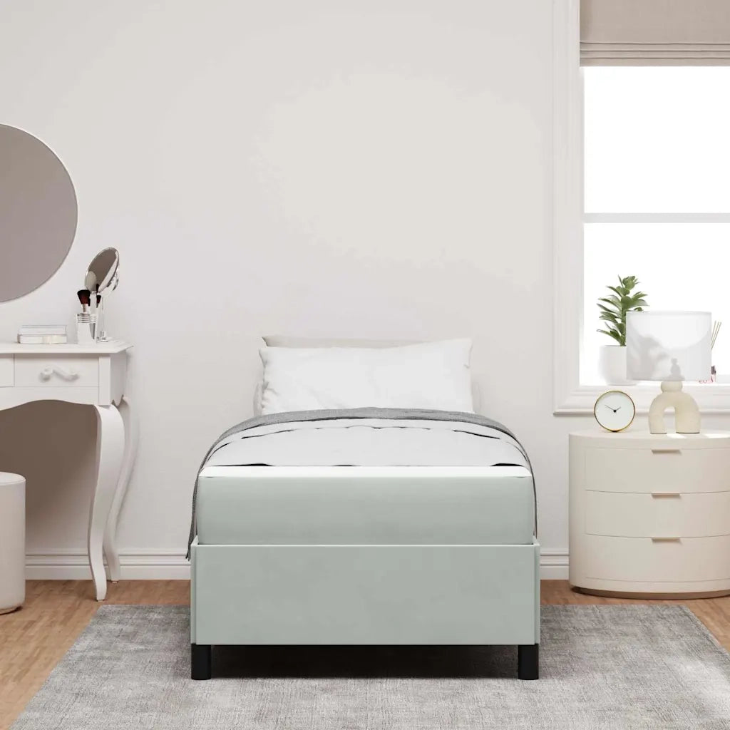 Struttura del letto Grigio chiaro 90 x 190 cm Tessuto 3399030