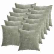 Federa 12 pcs HEERLEN Verde 40 x 40 cm Tessuto Chenille 908514