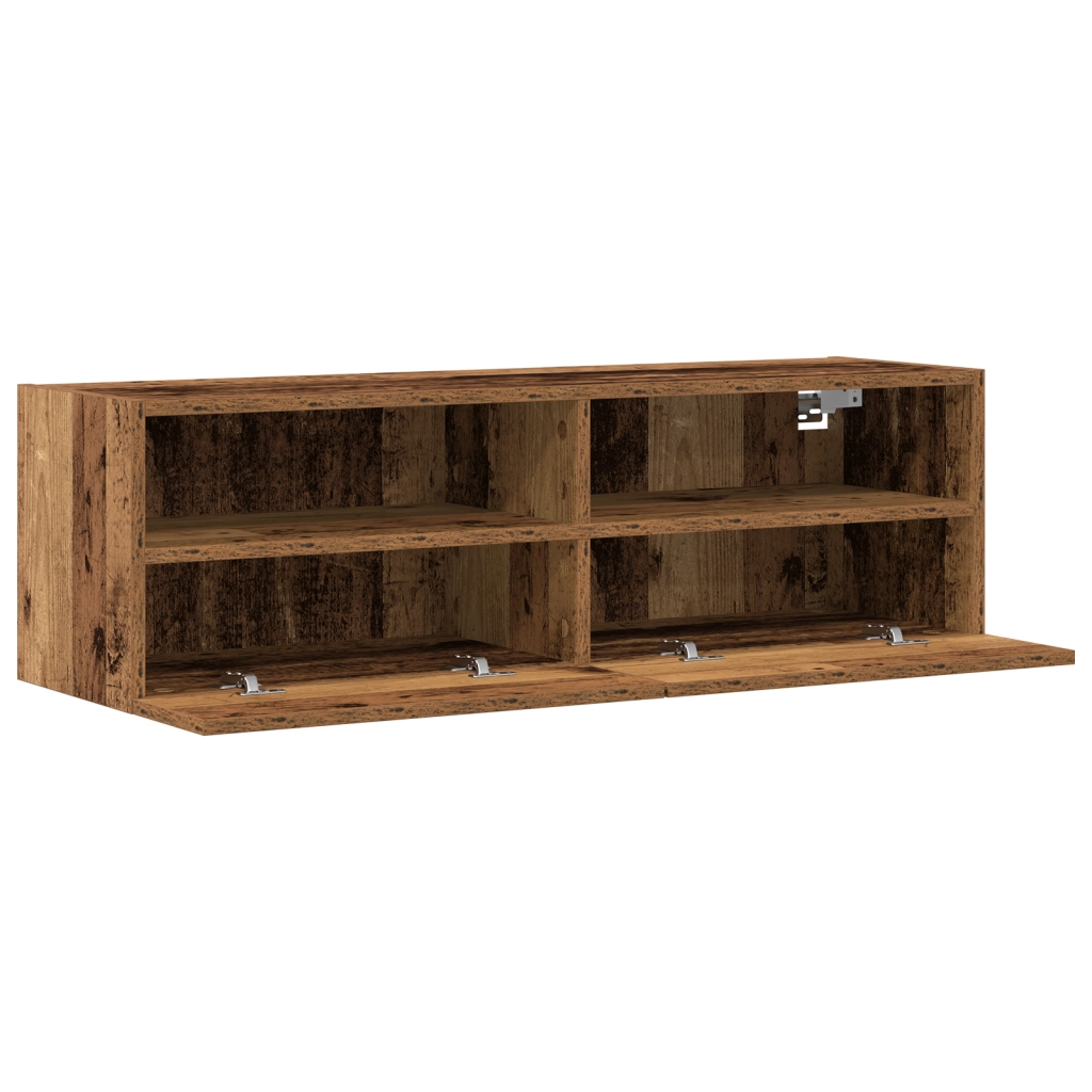 Armadietti da muro per TV 2 pz Legno Vecchio 100x30x30 cm Legno ingegnerizzato