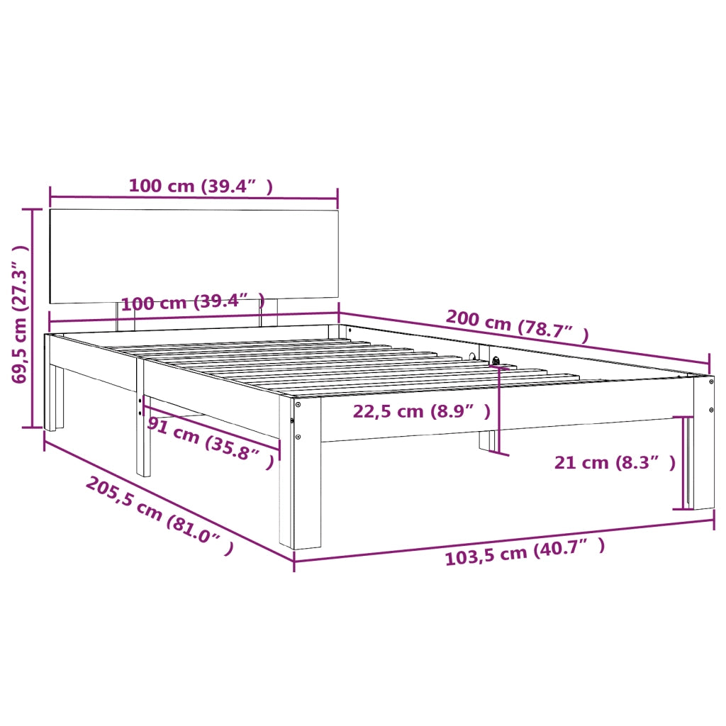 Giroletto Bianco in Legno Massello di Pino 100x200 cm cod mxl 63655