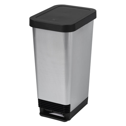 Pattumiera a pedale con ganci per sacchetto (45 litri)