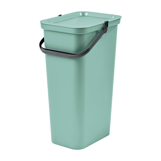 Pattumiera con manico e blocco di chiusura (40 litri) Salvia/grafite