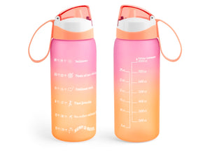 Bottiglia Motivazionale In Policarbonato Rosa/Arancio Lt 1