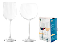 Servizio 12 calici vintage in vetro trasparente