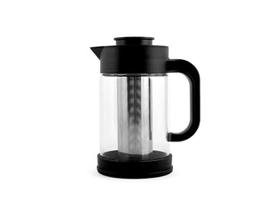 Teiera in vetro borosilicato trasparente lt 0,9 con filtro in acciaio inox