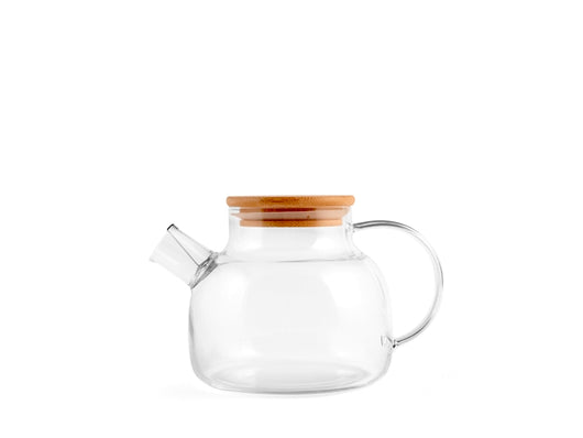 Brocca in vetro borosilicato trasparente LT1,0 in acciaio inox 18/10