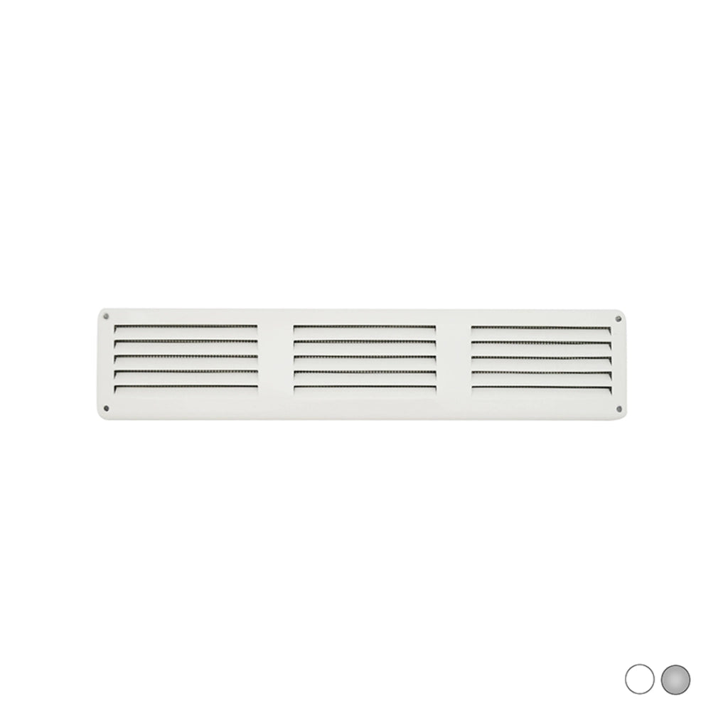 GRIGLIA DA SOVRAPPORRE IN METALLO CON RETE L. 300 X H. 60 MM- Alluminio Argento- FIRST- pezzi 1