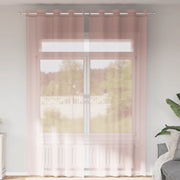 Tende in Voile con Occhielli 2 pz Rosa Chiaro 140x300 cm 4102088