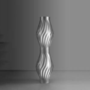 Piantana Moderna Helios Polilux ® Argento 2 Luci E27 H123Cm