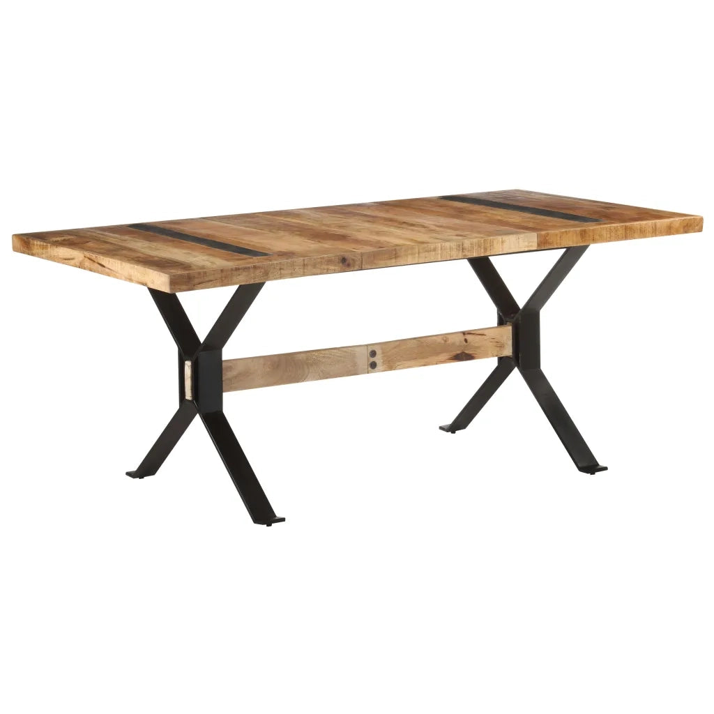 Tavolo da Pranzo 180x90x76 cm in Legno Massello di Mango Grezzo cod mxl 9761