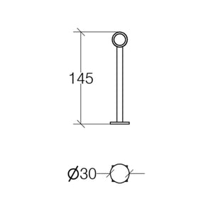 Lineabeta - Portarotolo per piantana attrezzabile Ranpin in ottone cromato