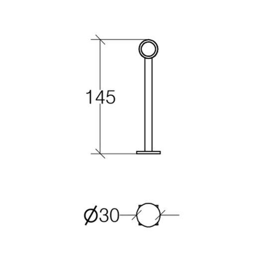 Lineabeta - Portarotolo per piantana attrezzabile Ranpin in ottone cromato