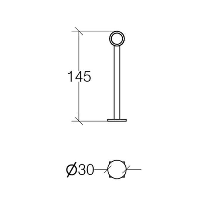 Lineabeta - Portarotolo per piantana attrezzabile Ranpin in ottone cromato