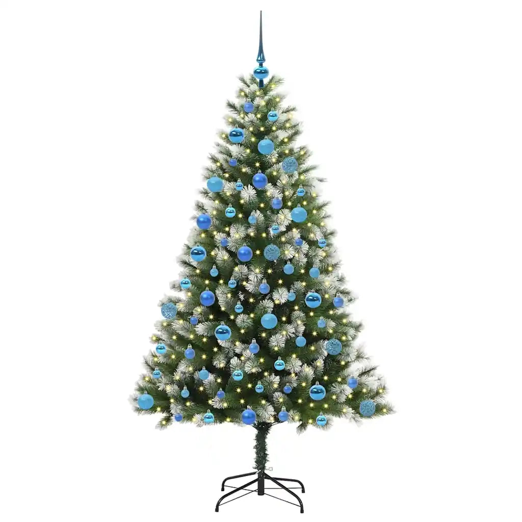 Albero di Natale artificiale a cerniera con neve fioccata 3395449
