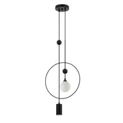 Lampada sospensione nera doppia Italux Trosti PND-428892-BK
