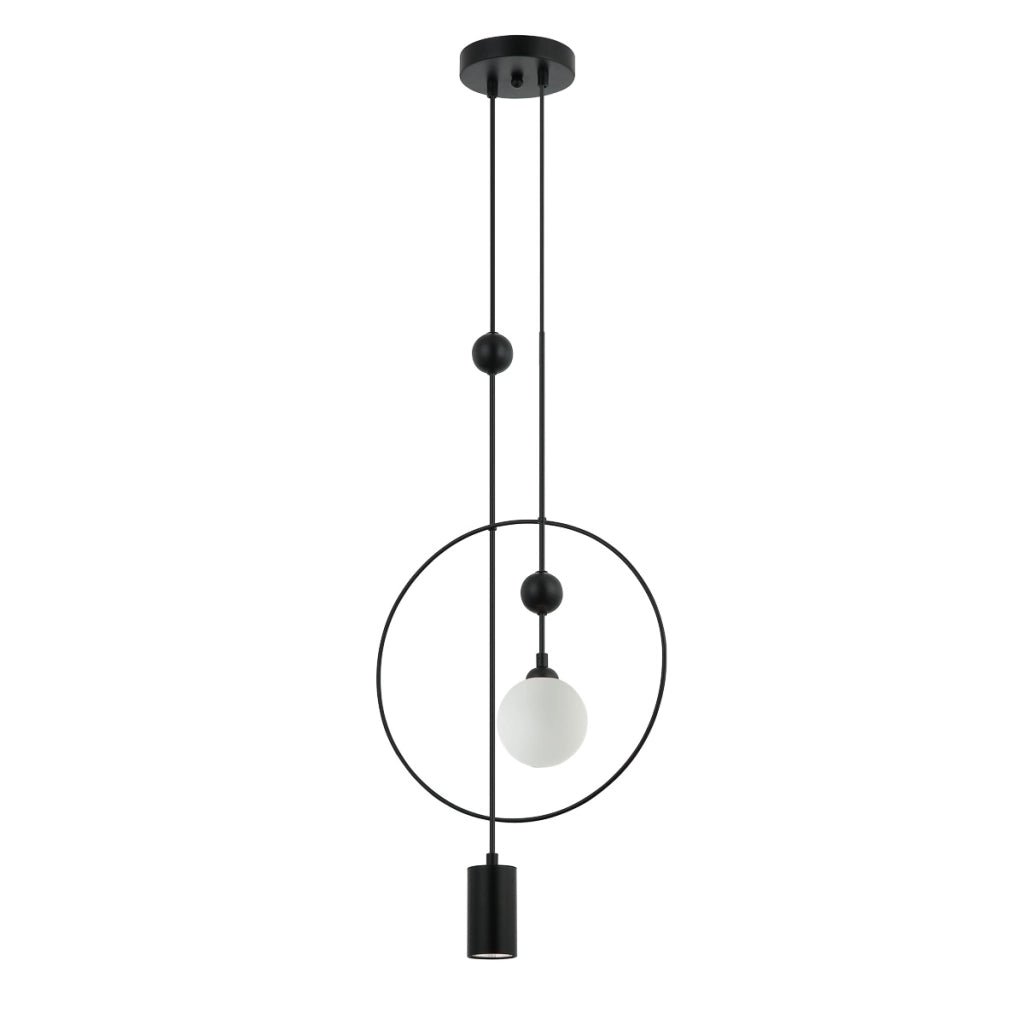 Lampada sospensione nera doppia Italux Trosti PND-428892-BK