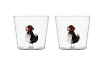 Bicchiere tumbler DOG English foxhound set 2 pezzi