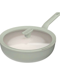 Padella wok antiaderente con coperchio balance sage verde salvia 28 cm