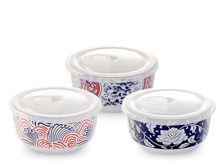 Singolo contentitore Sakura con coperchio 15x8 cm