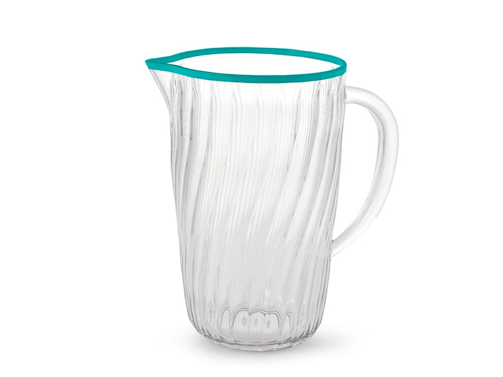 Brocca in acrilico trasparente con ring colorato lt2,4