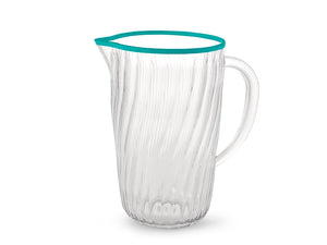 Brocca in acrilico trasparente con ring colorato lt2,4