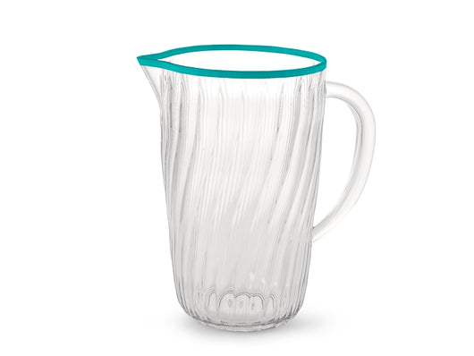 Brocca in acrilico trasparente con ring colorato lt2,4