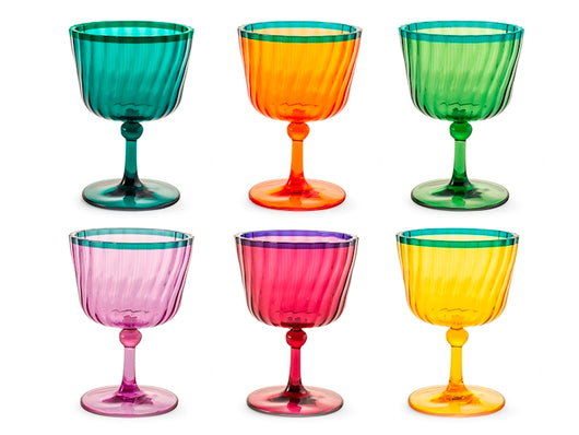 Set 6 Calici in acrilico colorati cl 25