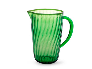 Brocca in acrilico verde con ring colore giallo lt 2,4