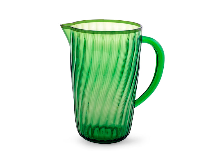 Brocca in acrilico verde con ring colore giallo lt 2,4