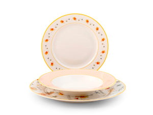 Servizio 18 pezzi tavola amelie new bone china decorato