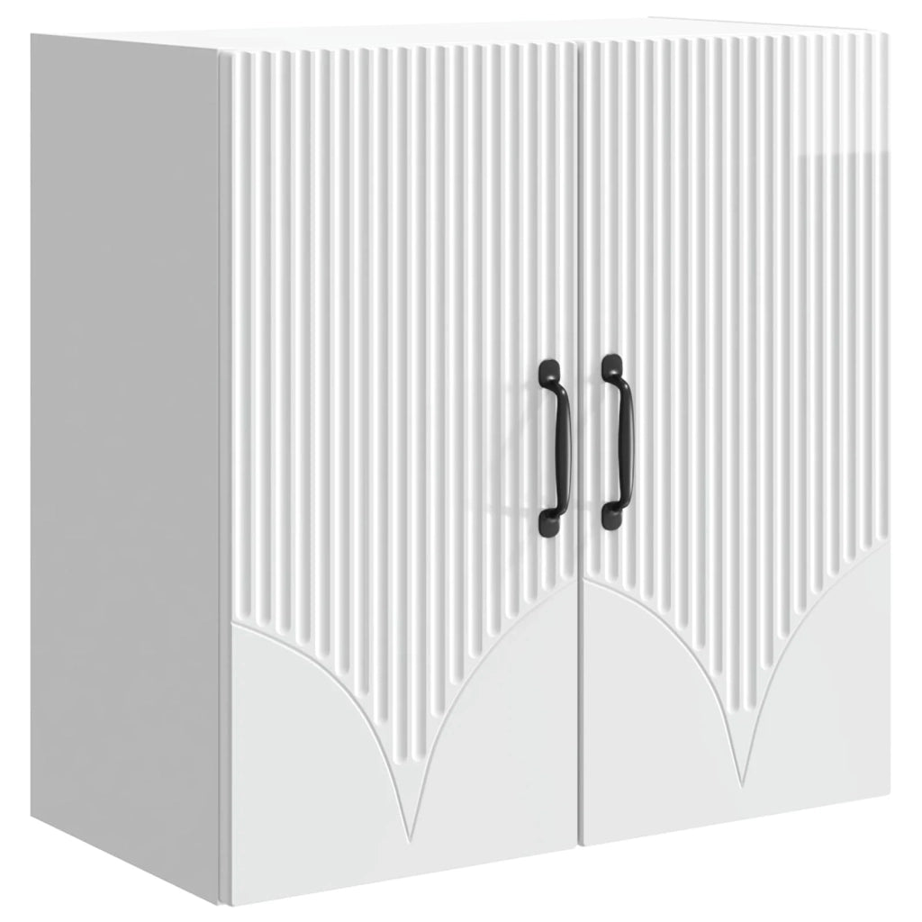 Mobiletto a muro Bianco Lucido 59 x 31 x 60 cm 898919