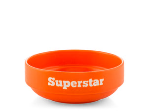 Coppetta in Ceramica Arancione 13 cm  Scritta "Superstar"