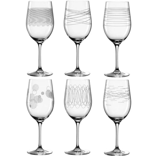 Set 6 calici Leonardo con decori 430 ml