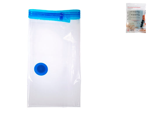 Confezione 2 sacchi salvaspazio con valvola a tenuta ermetica del vuoto cm 50x60.