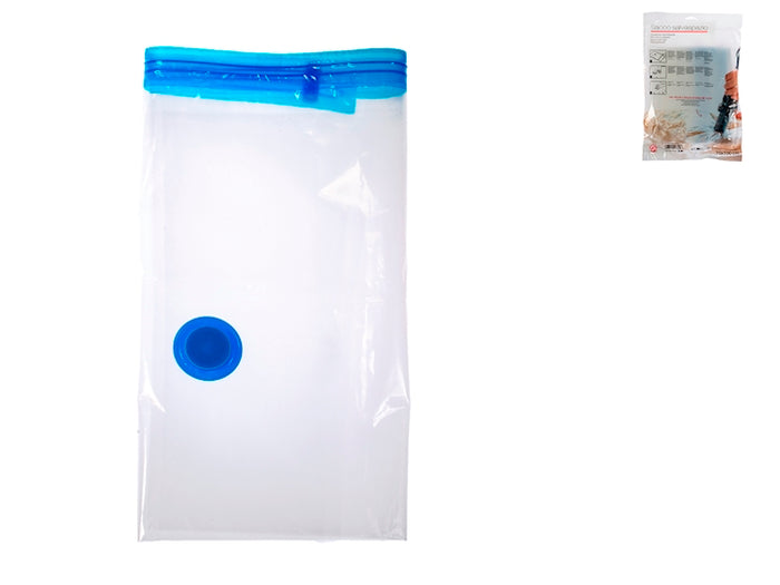 Confezione 2 sacchi salvaspazio con valvola a tenuta ermetica del vuoto cm 70x100.