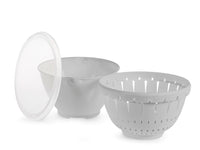 Contenitore colatutto in polipropilene con coperchio grigio cm18