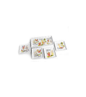 Set aperitif 5 pezzi cocktail 1 vass. Rett.39X20cm + 4 vass. Picc. 18X18