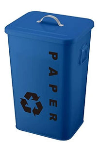 Bidone paper in acciaio capacit… 26 lt blu