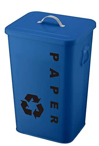 Bidone paper in acciaio capacit… 26 lt blu