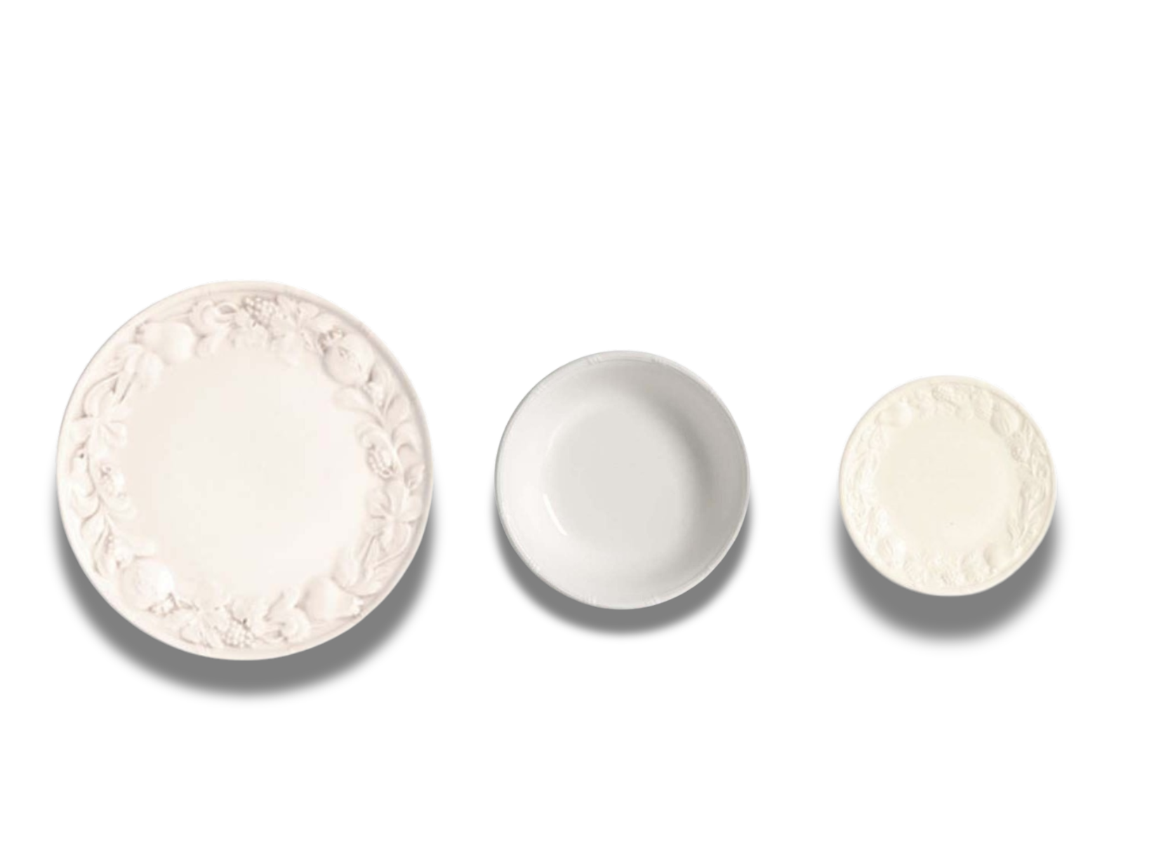 Set 18 piatti bianco melograno