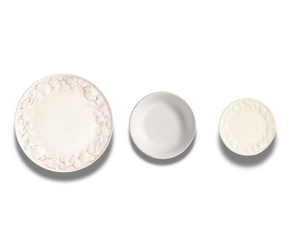 Set 18 piatti bianco melograno