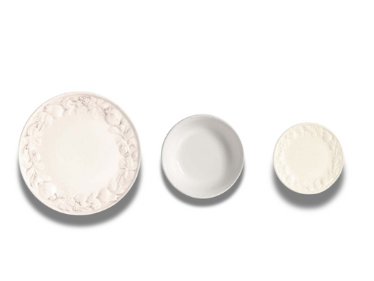 Set 18 piatti bianco melograno