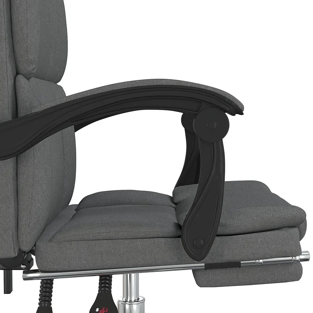 Poltrona da Ufficio Reclinabile Grigio Scuro in Tessuto 349628